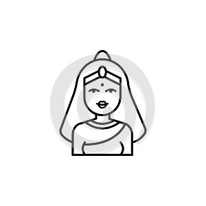 Gnostic, Hindu God icon. Simple line, outline vector religion icons for ui and ux, website or mobile application