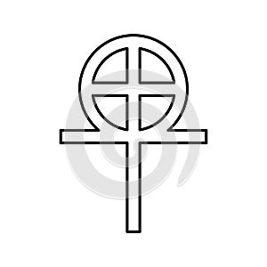 gnosticism religion line icon vector illustration