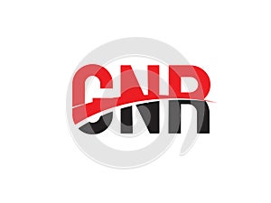 GNR Letter Initial Logo Design Vector Illustration photo