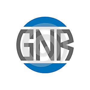 GNR letter logo design on white background. GNR creative initials circle logo concept. GNR letter design photo