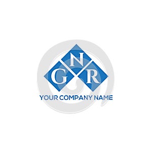 GNR letter logo design on WHITE background. GNR creative initials letter logo concept. photo