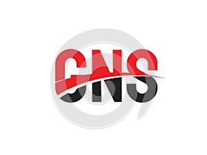 GNS Letter Initial Logo Design Vector Illustration