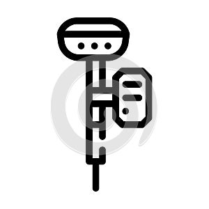 Gnss receivers line icon vector illustration black photo