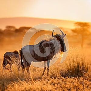 gnu antelopes, AI generated