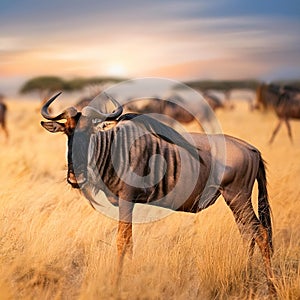 gnu antelopes, AI generated