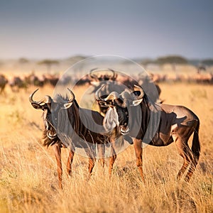 gnu antelopes, AI generated