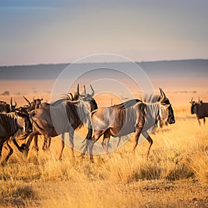 gnu antelopes, AI generated