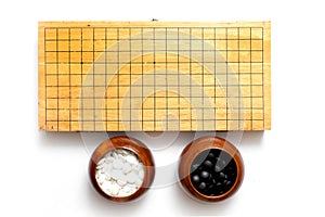 Go - The ancient Chinese strategy board game on white