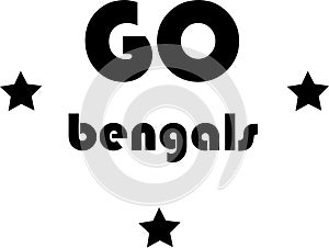 GO bengals jpg image with SVG Cutfile for Cricut and Silhouette