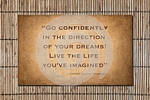 Go Confidently - Henry David Thoreau photo