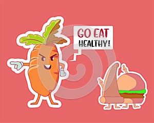 GO EAT HEALTY illustration