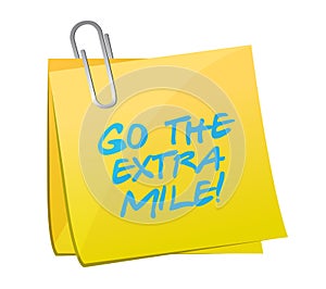 Go the extra mile post illustration design