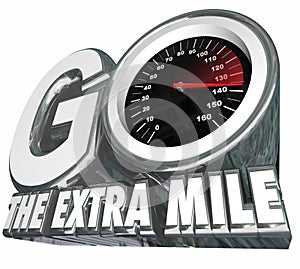 Go the Extra Mile Speedometer Additional Effort Distance Results