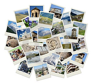 Go Georgia - Central Asia collage with photos of landmarks