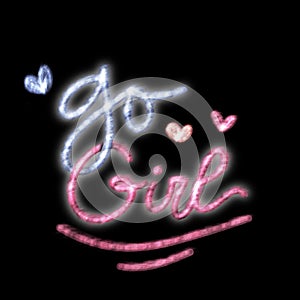 go girl typography photo