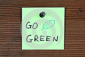 Go green