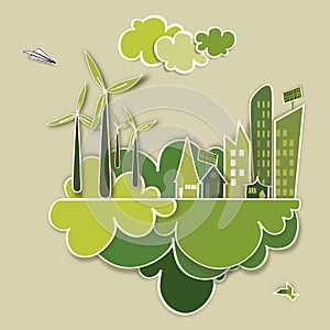 Go green city concept