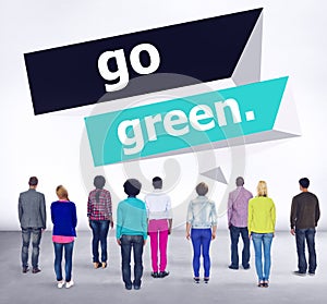 Go Green Environmental Conservation Business Concept