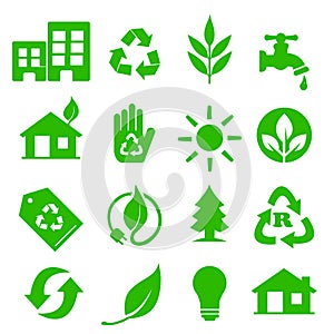 Go Green Icons set - 01