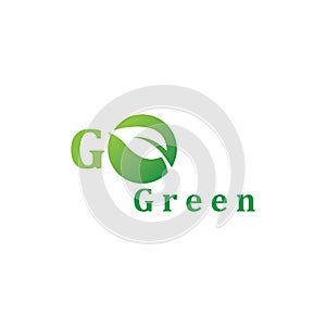 go Green Logo desig template vector.