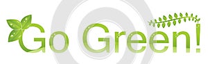 Go green logo (Protect the environment )