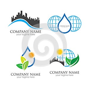go green logo symbol vector illustration design template