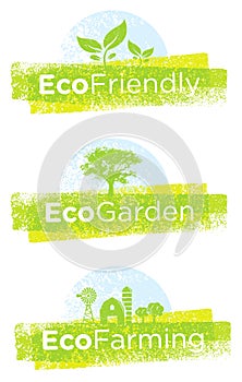 Go Green Recycle Reduce Reuse. Sustainable Eco Vector Concept on Recycled Paper Background.