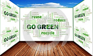 Go Green. Reuse, Reduce, Recycle Exhibition both