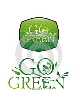 Go green typography