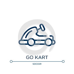Go kart icon. Linear vector illustration from sports collection. Outline go kart icon vector. Thin line symbol for use on web and
