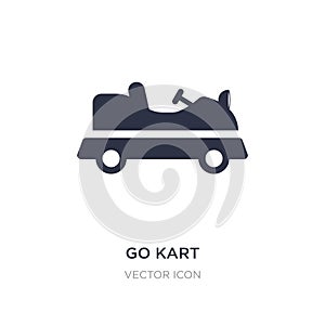 go kart icon on white background. Simple element illustration from Transport concept