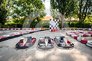 Go kart speed drive race sport contest