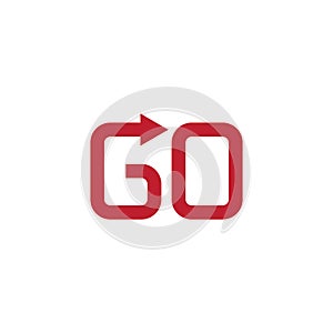 GO letter illustration template