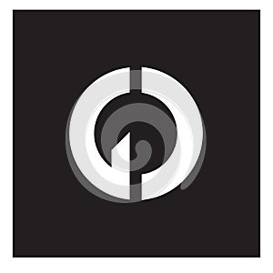 GO Monogram Logo Letter Vector profesional photo