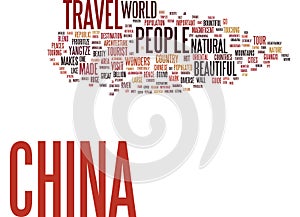 Go Oriental Travel To China Text Background Word Cloud Concept