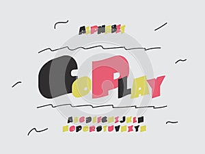 Go Play font. Vector alphabet