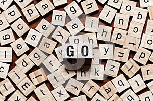 Go programming language word concept