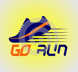 Go Run Logo, Shoes Logo, Running Logo