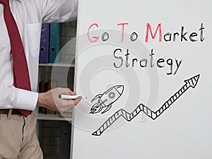Go to market strategy gtm strategy is shown on the photo using the text