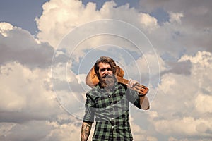 go to success. music shop. bearded man being a rock star. casual male guitarist. concept of music and vocal. man playing