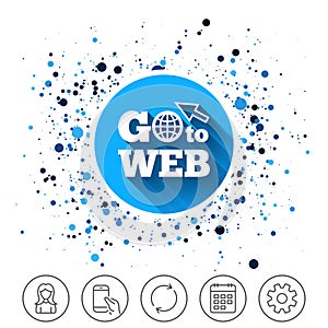 Go to Web icon. Internet access symbol.