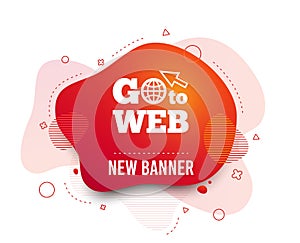 Go to Web icon. Internet access symbol. Vector