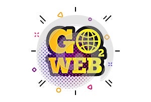Go to Web icon. Internet access symbol. Vector