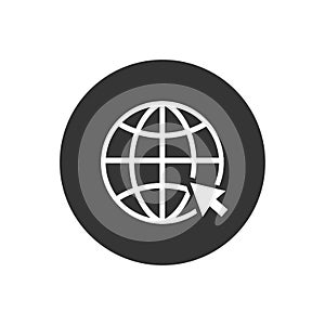 Go to web icon symbol vector in modern flat style