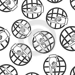 Go to web seamless pattern background icon. Business flat vector