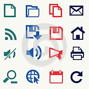 Website icon. Set of flat design concept icons for website and app development, graphic design, branding, seo. Go to website icon