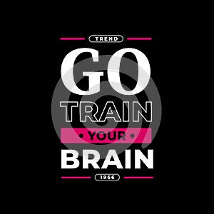 Go train your brain typography