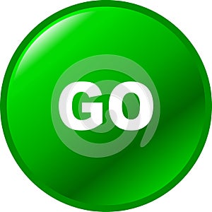 Go vector green button