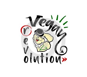 Go vegan.Vegan Revolution.Sailor Popeye.