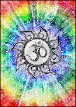 Goa Aum tie dye design